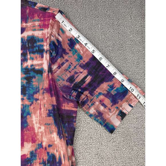 Nina Parker Midi Dress Mesh Abstract Form Fitting Multicolor Size 1X - Picture 10 of 11